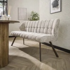 Kelly Eetkamerbank Hoven zand-bruin