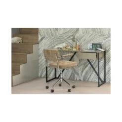 Kova Bureaustoel geweven ribstof donkerzand