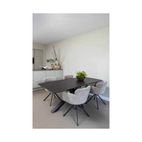 Kruisvorm poot metaal zwart