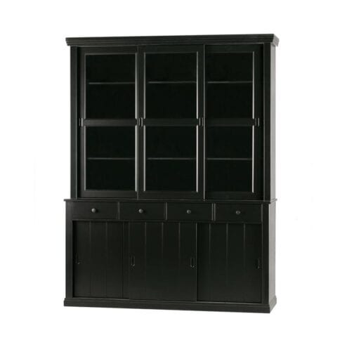 Lagos Buffetkast grenen zwart 166cm