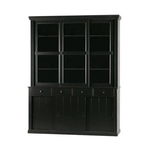 Lagos Buffetkast grenen zwart 166cm