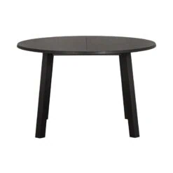 Lange Jan Uitschuifbare eettafel rond eiken blacknight 120/160/200cm