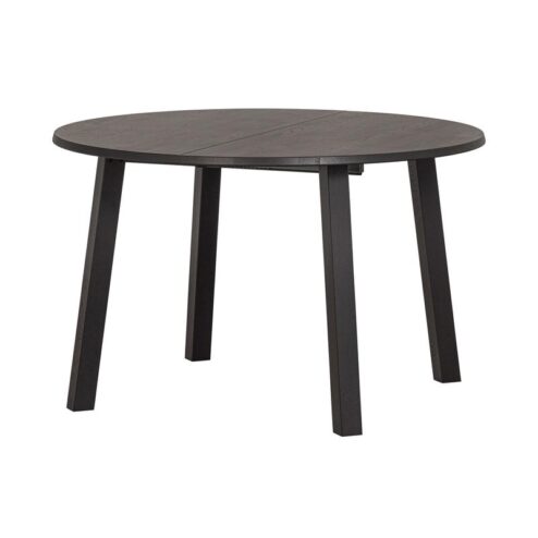 Lange Jan Uitschuifbare eettafel rond eiken blacknight 120/160/200cm