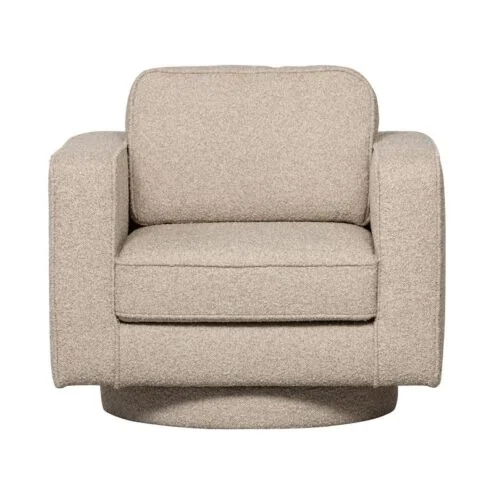 Lazy Draaifauteuil bouclé naturel