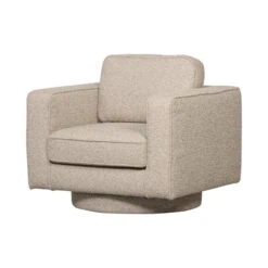 Lazy Draaifauteuil bouclé naturel