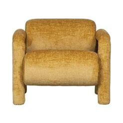 Lenny Fauteuil grove textuur goud/geel