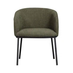 Leon Eetkamerstoel bouclé groen