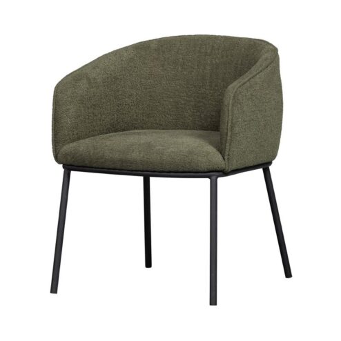 Leon Eetkamerstoel bouclé groen