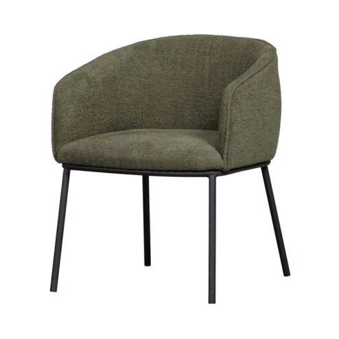Leon Eetkamerstoel bouclƩ groen