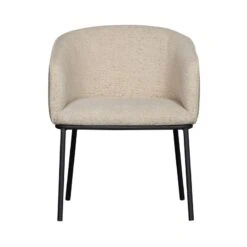 Leon Eetkamerstoel bouclé naturel melange