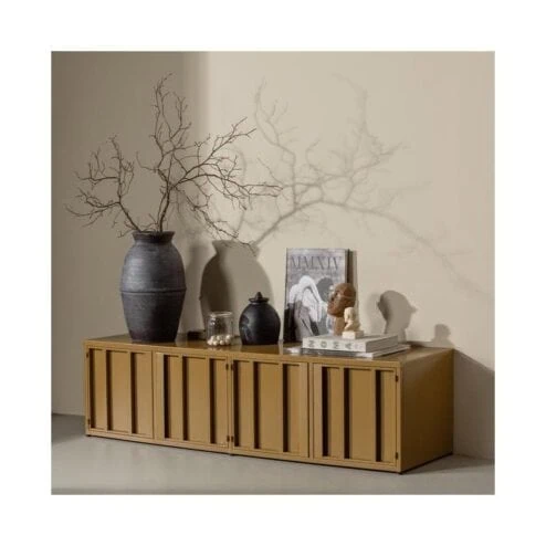 Level Tv meubel metaal honinggeel 160cm