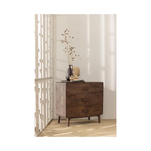 Liya Ladekast mangohout donkerbruin 90cm