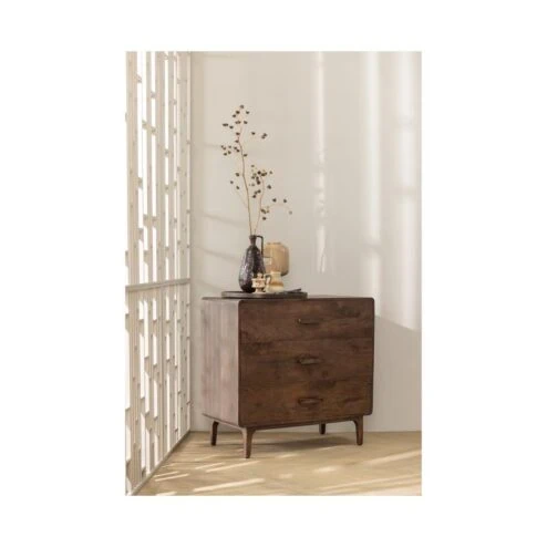 Liya Ladekast mangohout donkerbruin 90cm