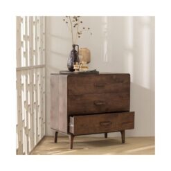 Liya Ladekast mangohout donkerbruin 90cm