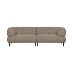 Lloyd 4-zits bank grof geweven bruin melange