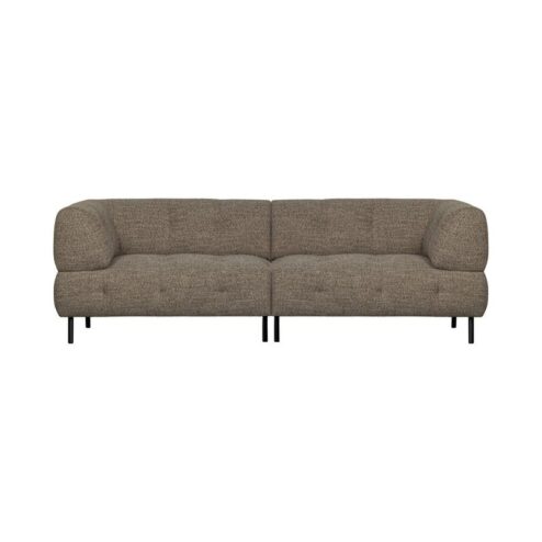 Lloyd 4-zits bank grof geweven donkerbruin melange