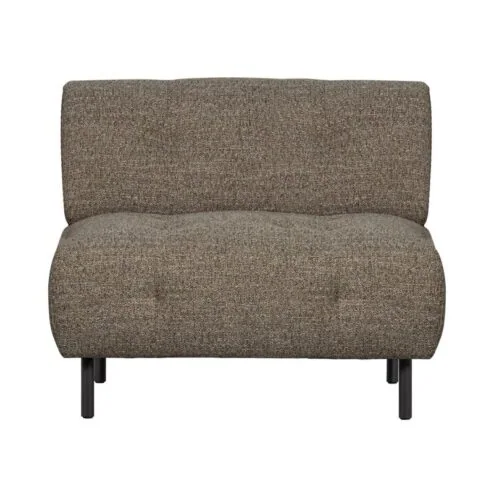 Lloyd Fauteuil grof geweven donkerbruin melange