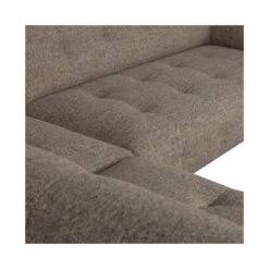 Lloyd Hoekbank links grof geweven donkerbruin melange