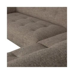 Lloyd Hoekbank rechts grof geweven donkerbruin melange