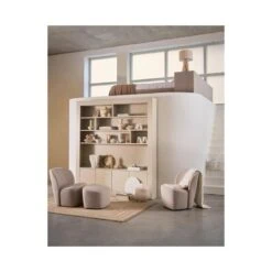 Lofty Fauteuil bouclé naturel