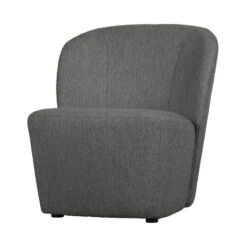 Lofty Fauteuil bouclé staalgrijs