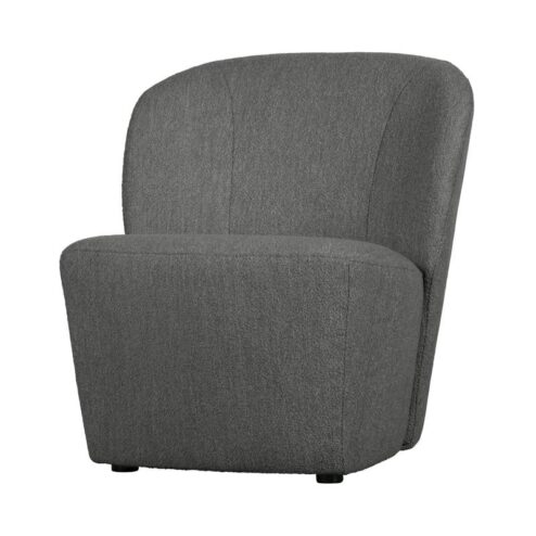 Lofty Fauteuil bouclé staalgrijs