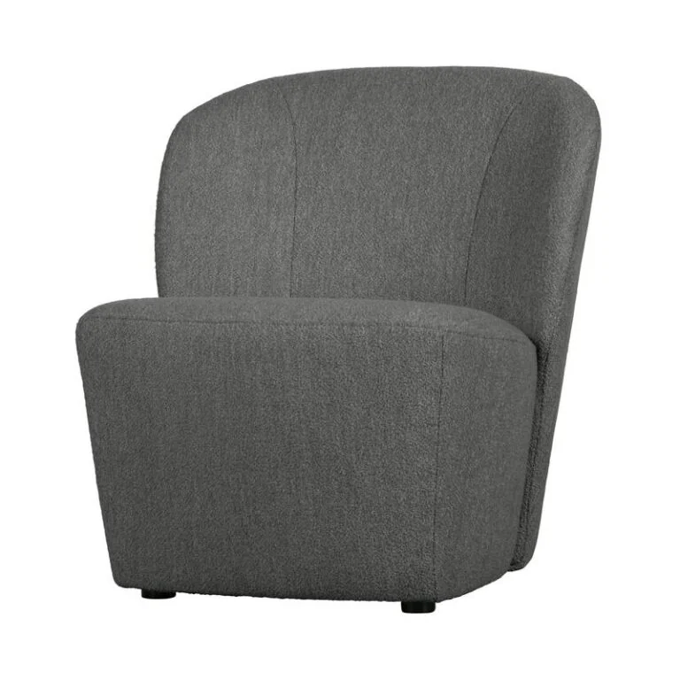 Lofty Fauteuil bouclé staalgrijs