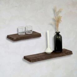 Londo Wandplank zwevend Walnoot Mangohout 100cm