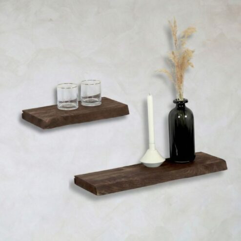 Londo Wandplank zwevend Walnoot Mangohout 40cm