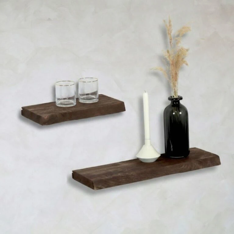 Londo Wandplank zwevend Walnoot Mangohout 40cm