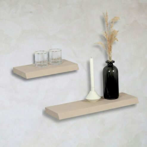 Londo Wandplank zwevend Zand Mangohout 140cm