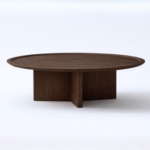 Lumo Salontafel rond Walnoot 90 cm