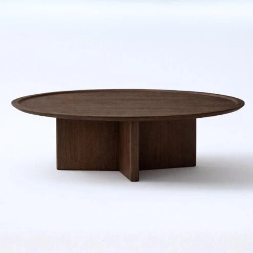 Lumo Salontafel rond Walnoot 90 cm