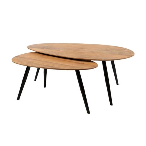 Morella Salontafel set van 2 organisch Mangohout