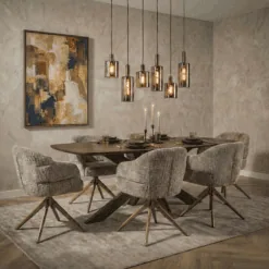 Nikki Eettafel deens ovaal Bruin Acaciahout bruin