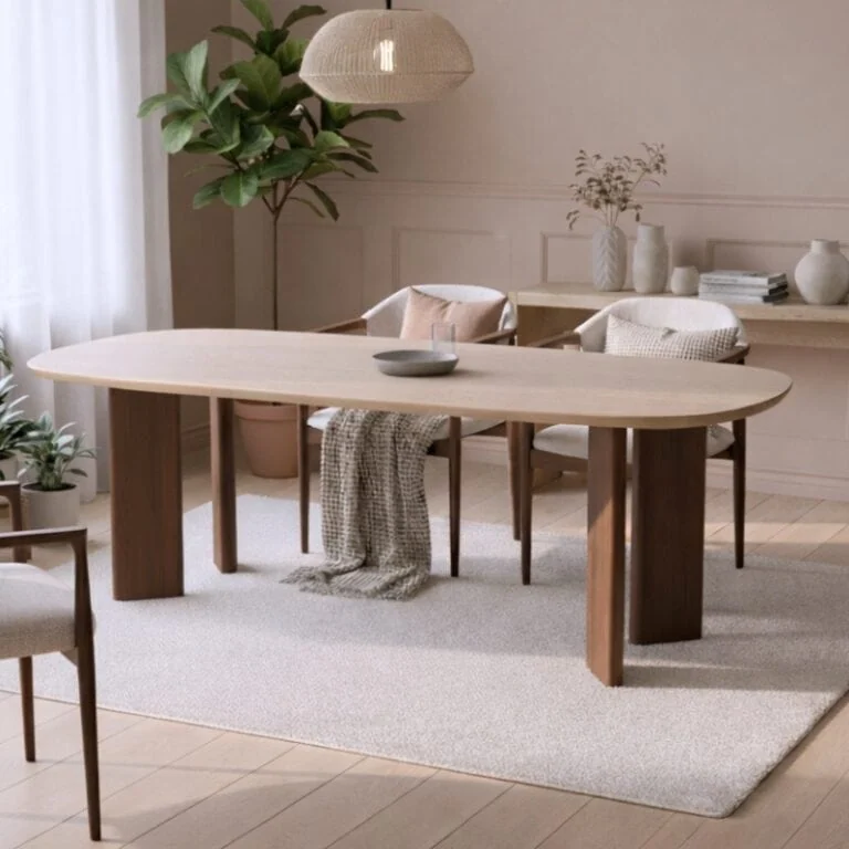 Nova Eettafel Deens ovaal Walnoot/Zand 200 cm