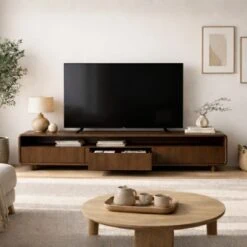 Nox Tv meubel Walnoot 220 cm