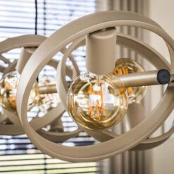 Octavia 8-lichts Hanglamp Beige