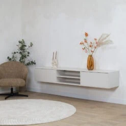 Sigge Zwevend Tv meubel zand 200cm