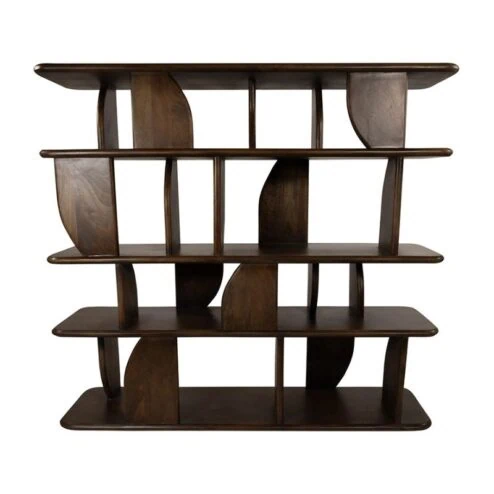 Sorano Boekenkast mangohout Walnoot 140 cm