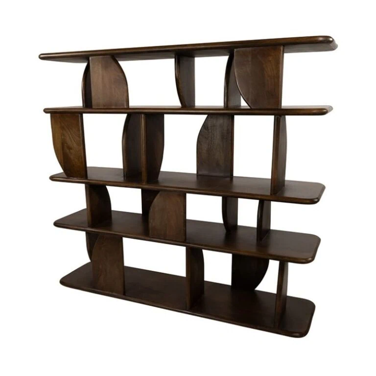 Sorano Boekenkast mangohout Walnoot 140 cm