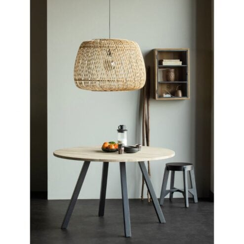 Tafel poot vierkant metaal zwart (2-standen)