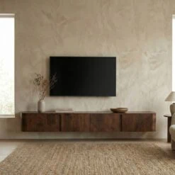 Tv meubel Yama walnoot zwevend | 235cm