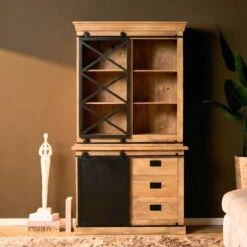 Vitrinekast Trenso Mangohout 120 cm