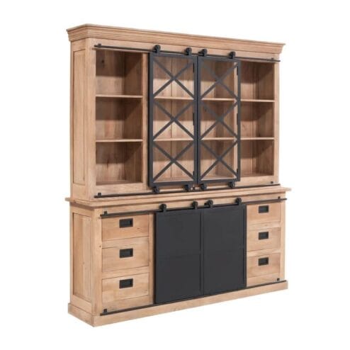 Vitrinekast Trenso Mangohout XXL 200 cm