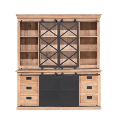 Vitrinekast Trenso Mangohout XXL 200 cm