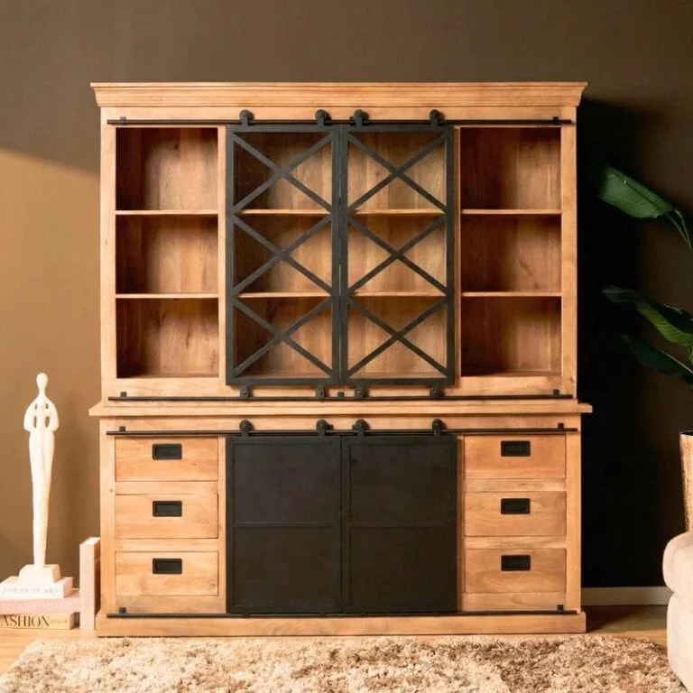 Vitrinekast Trenso Mangohout XXL 200 cm