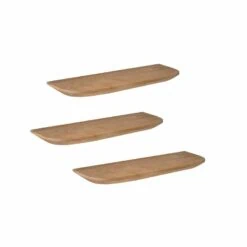Wandplank Gavin Naturel 60 cm Set van 3