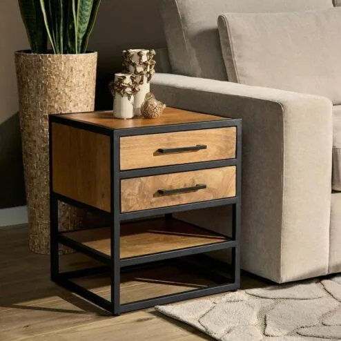 Alaska Nachtkastje Mangohout 45cm