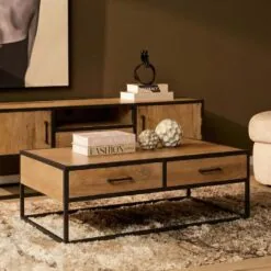 Alaska Salontafel Rechthoekig Met lades Mangohout 130cm